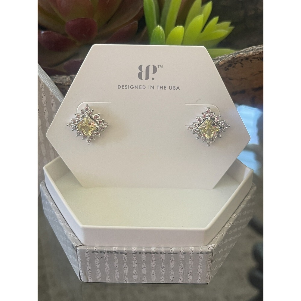 Bomb Party Earrings ~The Sterling Club~Solid Sterling Silver RBP5493 Lemon CZ 🍋